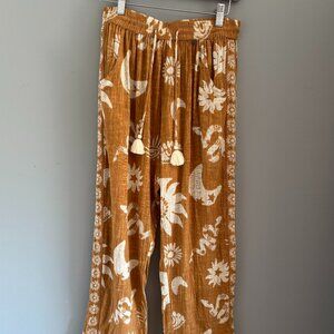 Printed Ochre Boho Pants